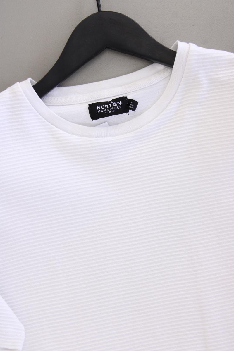 Burton T-Shirt für Herren Gr. L Kurzarm weiß aus Baumwolle