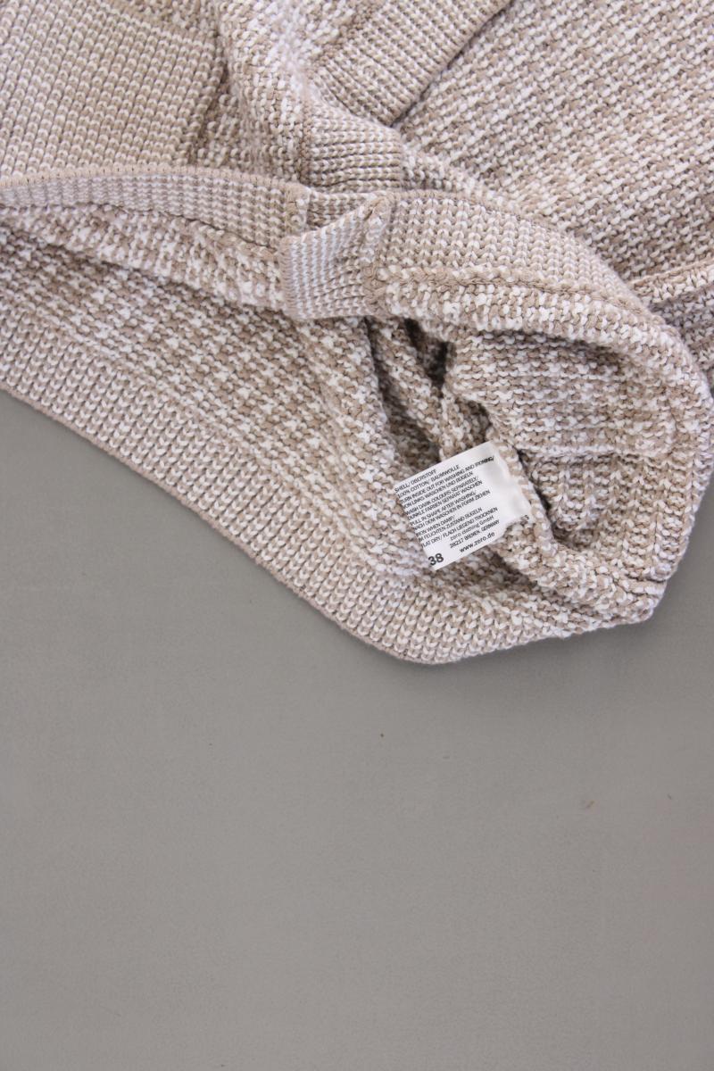 Zero Strickjacke Gr. 38 Langarm creme aus Baumwolle