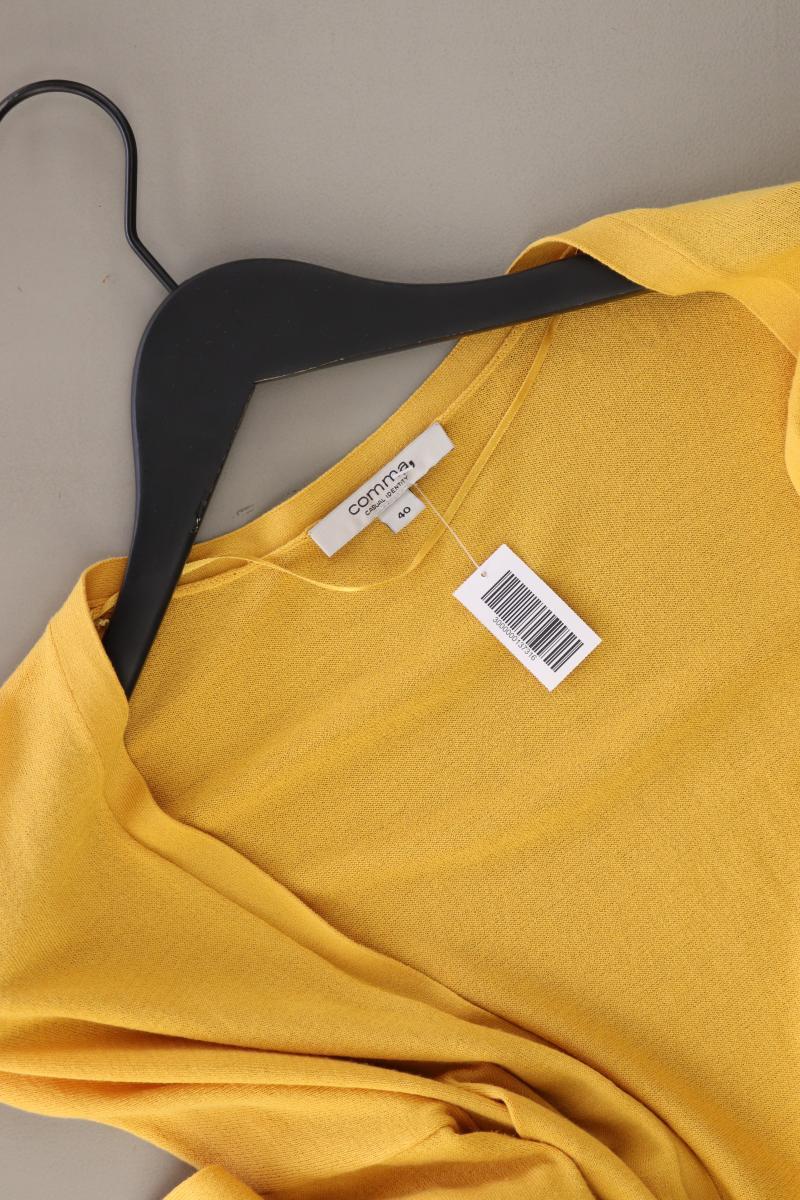 comma, Strickjacke Gr. 40 Langarm gelb aus Viskose