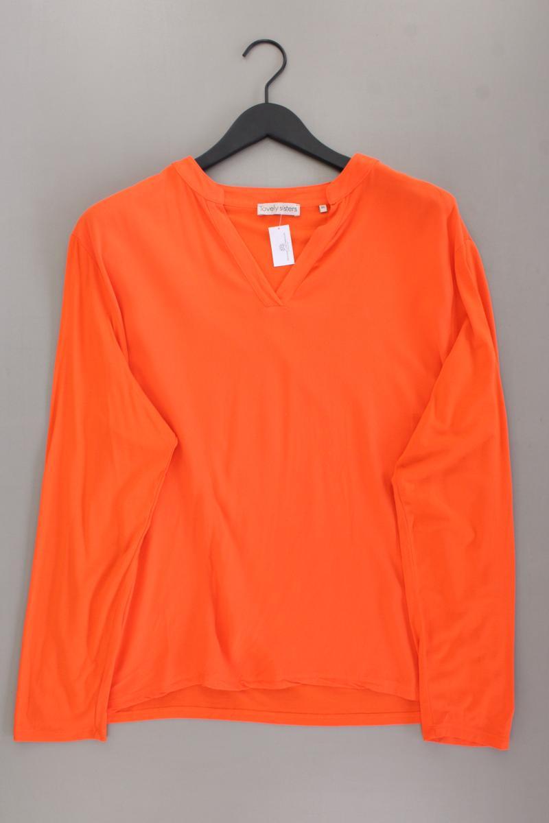 Lovely Sisters Shirt mit V-Ausschnitt Gr. 46 neuwertig Langarm orange