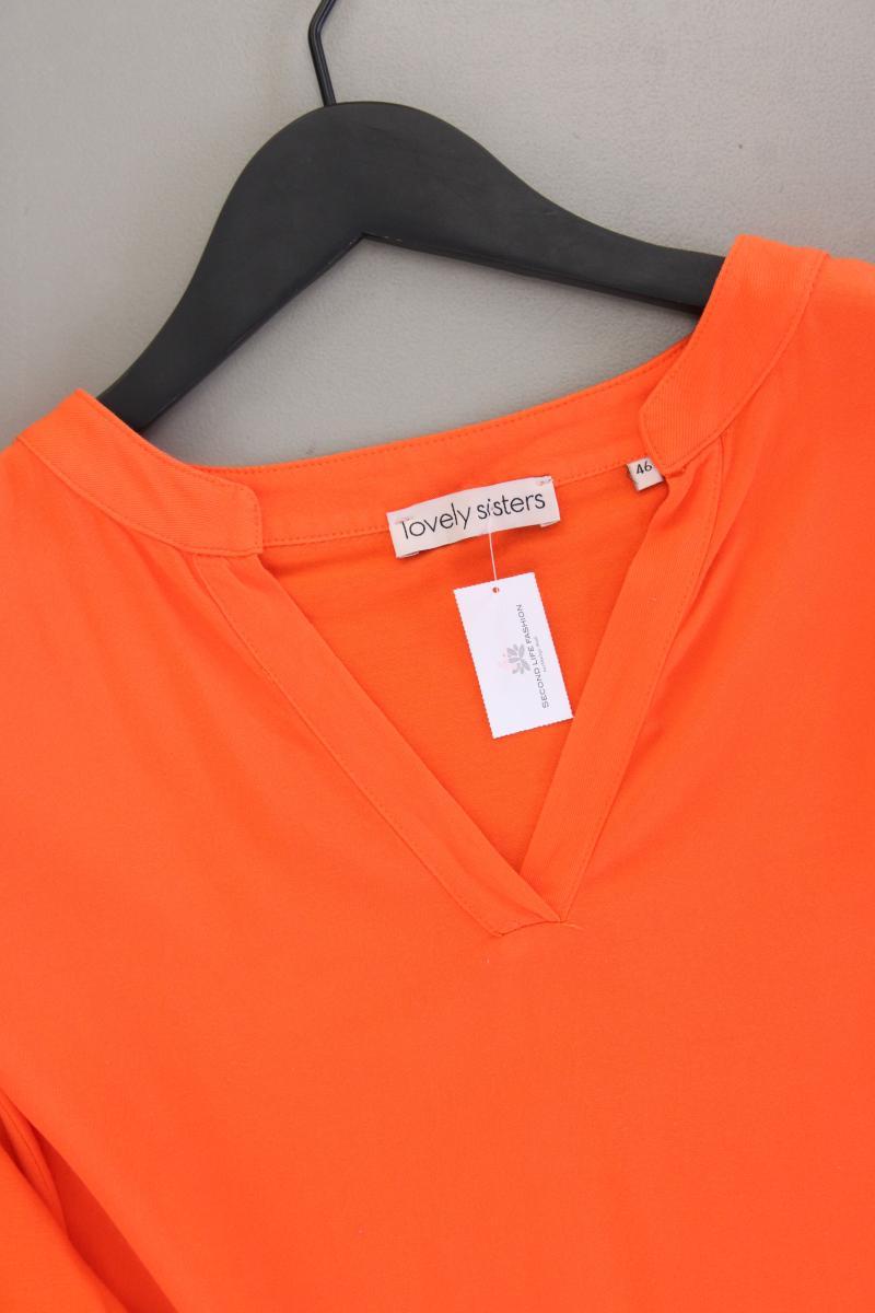 Lovely Sisters Shirt mit V-Ausschnitt Gr. 46 neuwertig Langarm orange