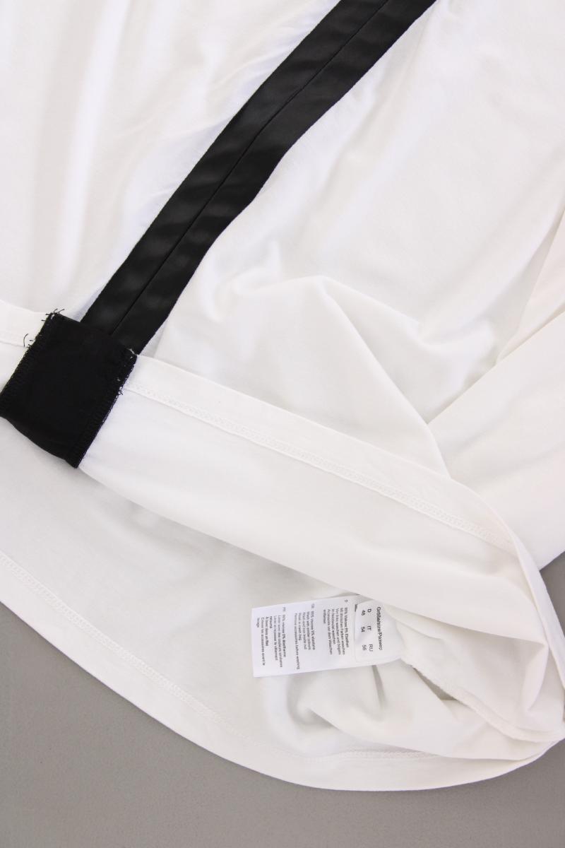 Nylah by Franzi Knuppe Shirt mit V-Ausschnitt Gr. 48 3/4 Ärmel weiß aus Viskose