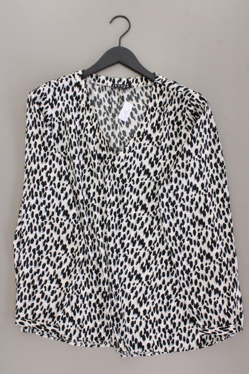 Jette Joop Langarmbluse Gr. 46 mit Tierdruck neuwertig grau aus Polyester