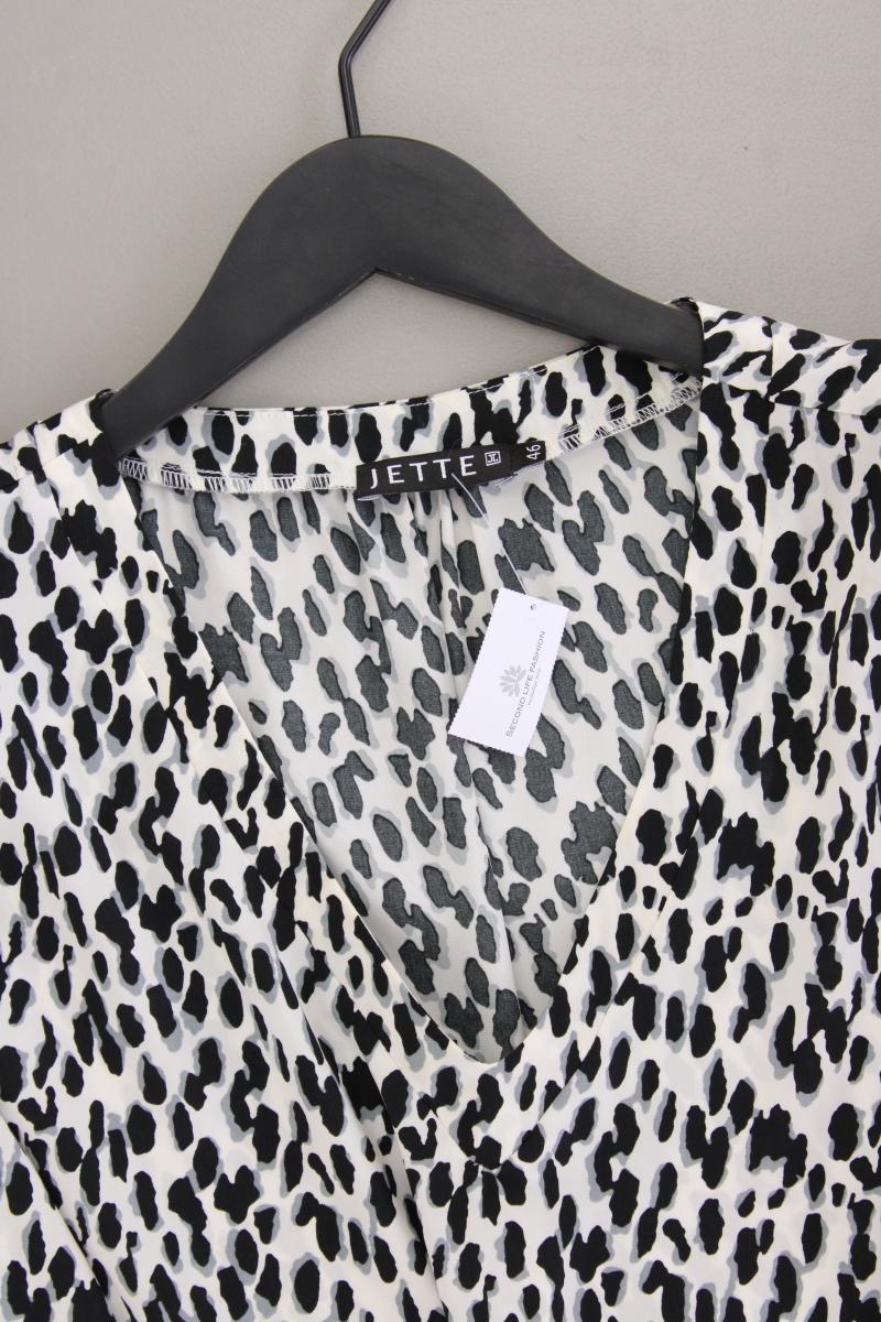 Jette Joop Langarmbluse Gr. 46 mit Tierdruck neuwertig grau aus Polyester