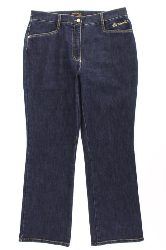 POMPÖÖS by Harald Glööckler Boot Cut Jeans Gr. Kurzgröße 22 blau