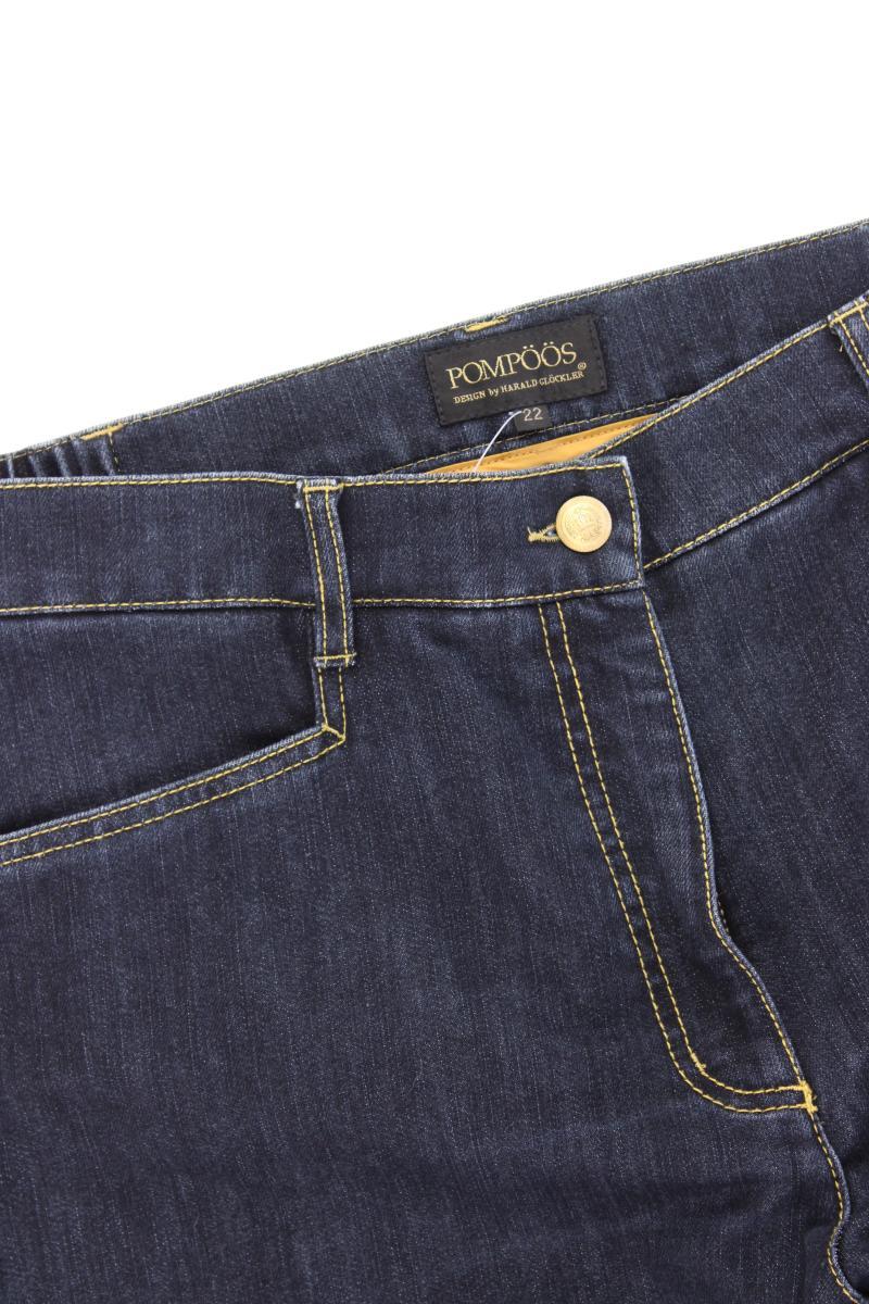 POMPÖÖS by Harald Glööckler Boot Cut Jeans Gr. Kurzgröße 22 blau