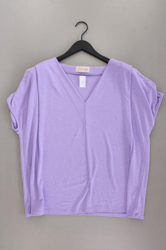 Jana Ina Fashion Shirt mit V-Ausschnitt Gr. 46 neuwertig Kurzarm lila