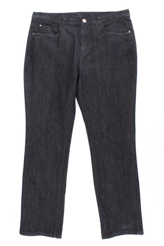 Sarah Kern Straight Jeans Gr. Kurzgröße 22 blau aus Baumwolle