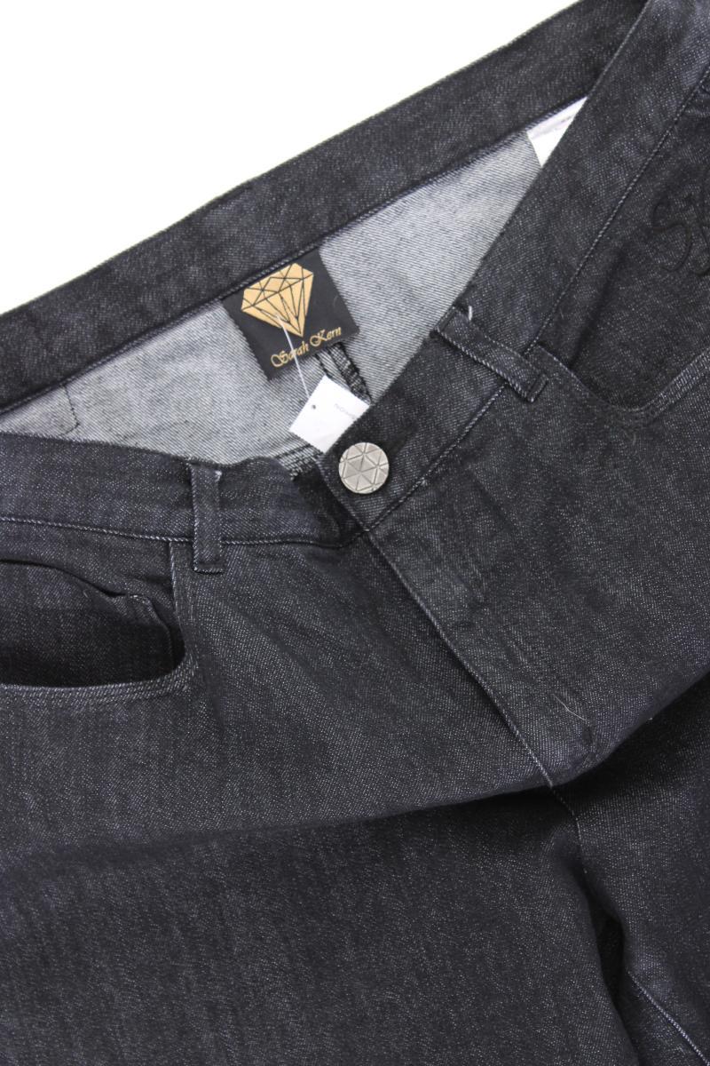 Sarah Kern Straight Jeans Gr. Kurzgröße 22 blau aus Baumwolle