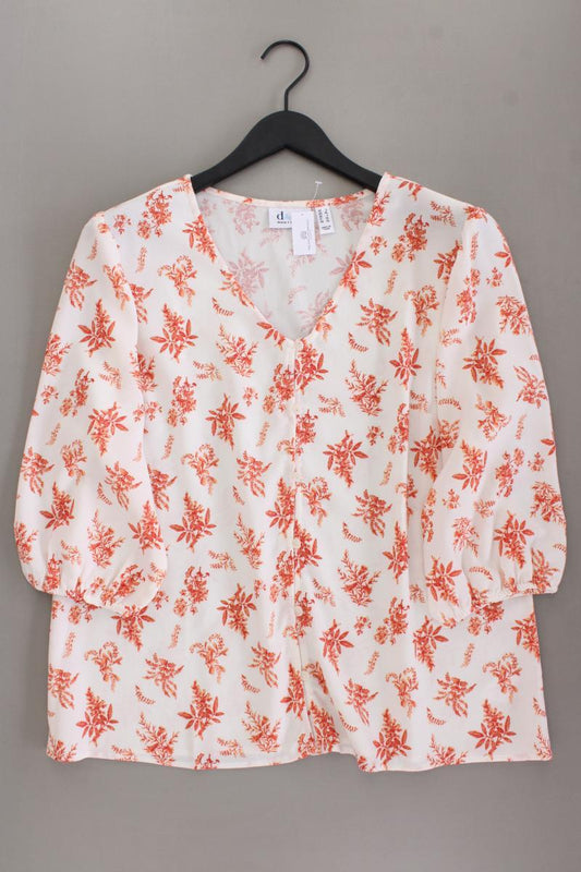 Denim & Co. Bluse Gr. L mit Blumenmuster neuwertig 3/4 Ärmel mehrfarbig
