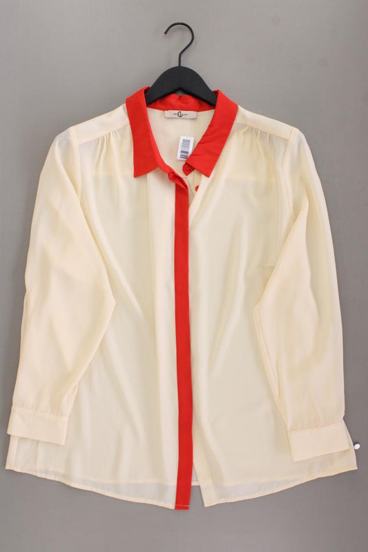 Eva Lutz Langarmbluse Gr. 46 neuwertig creme aus Polyester