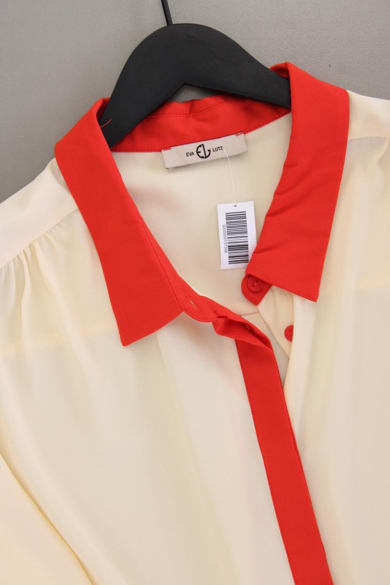 Eva Lutz Langarmbluse Gr. 46 neuwertig creme aus Polyester