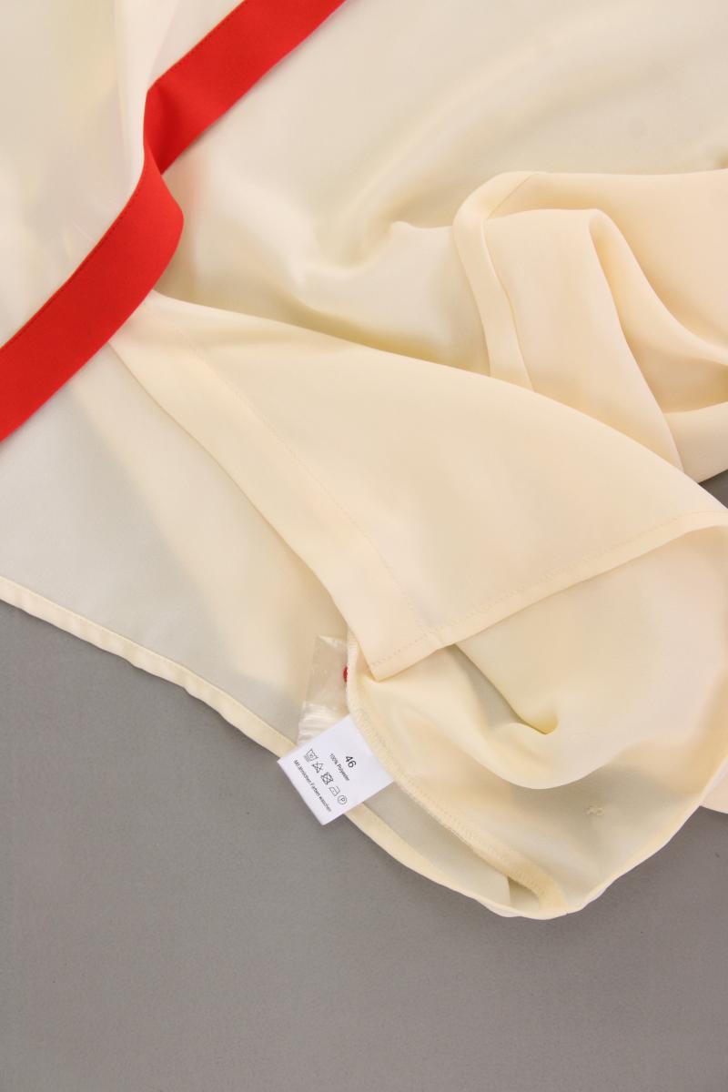 Eva Lutz Langarmbluse Gr. 46 neuwertig creme aus Polyester