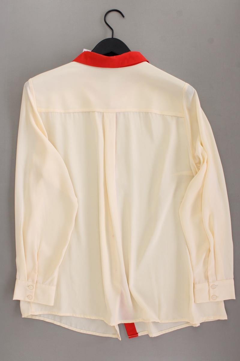Eva Lutz Langarmbluse Gr. 46 neuwertig creme aus Polyester