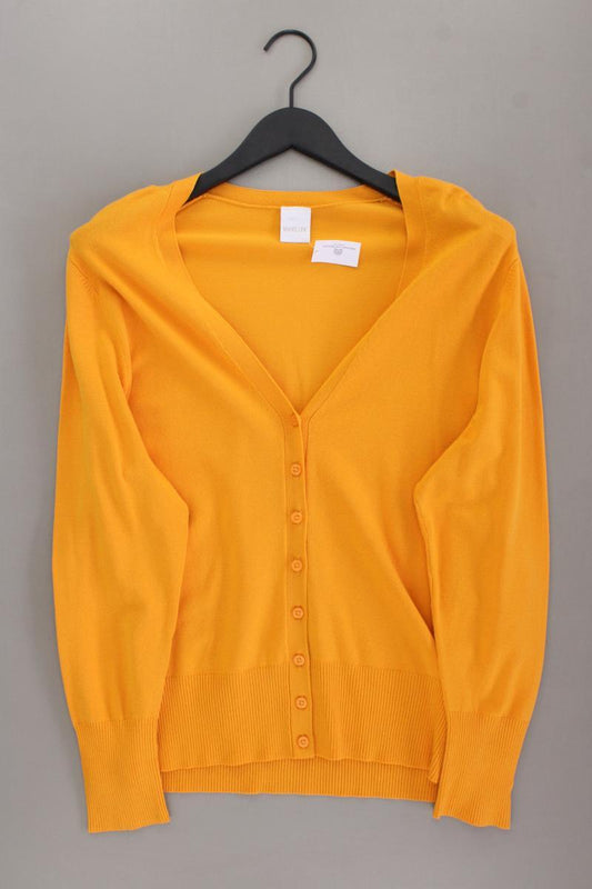 Madeleine Strickjacke Gr. 46 Langarm gelb aus Viskose