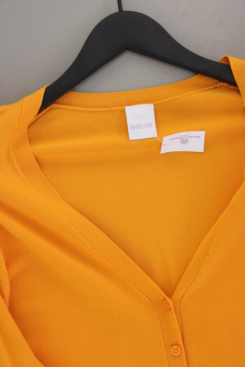 Madeleine Strickjacke Gr. 46 Langarm gelb aus Viskose