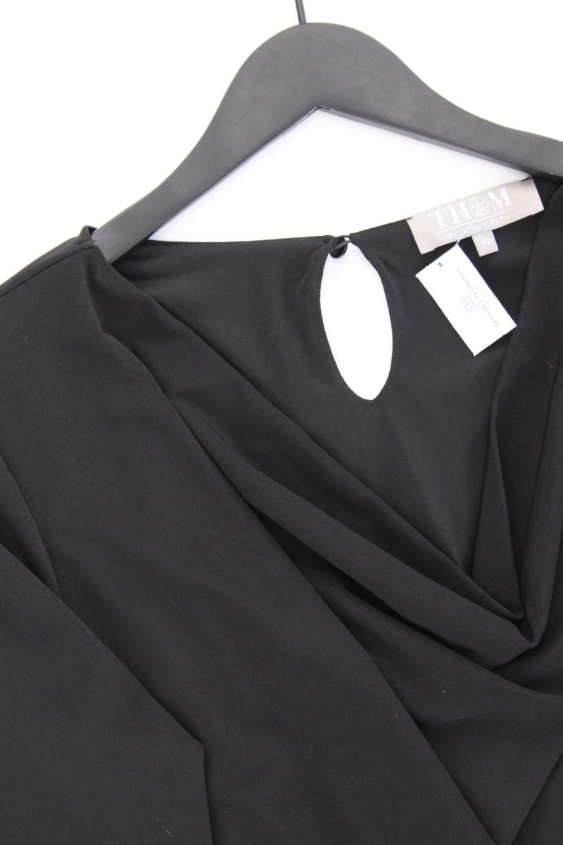 Thom by Thomas Rath Midikleid Gr. 46 neuwertig 3/4 Ärmel schwarz aus Polyester
