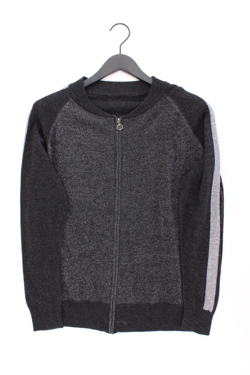 QVC Cardigan mit Kaschmir Gr. 44 Langarm mit Glitzer grau
