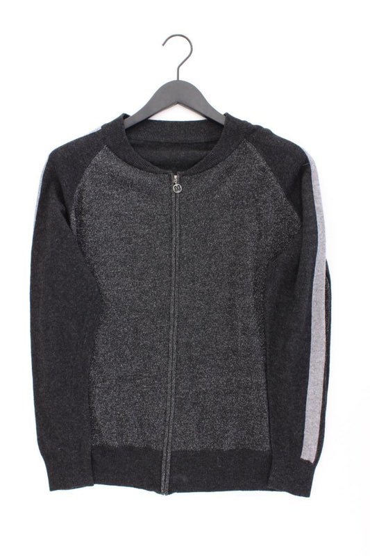 QVC Cardigan mit Kaschmir Gr. 44 Langarm mit Glitzer grau