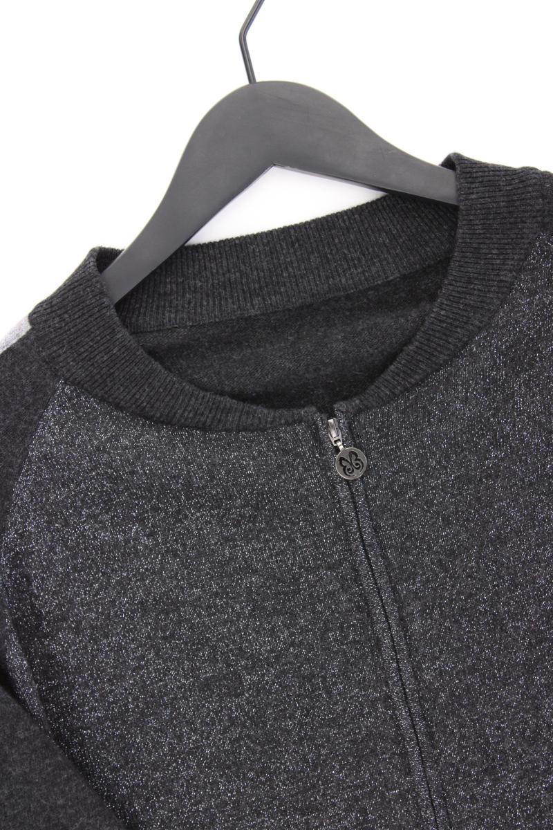 QVC Cardigan mit Kaschmir Gr. 44 Langarm mit Glitzer grau