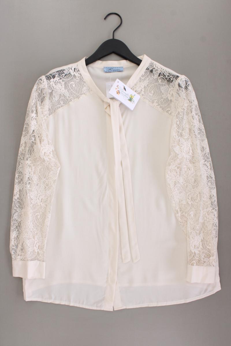 Himmelblau Langarmbluse Gr. 44 neu mit Etikett creme aus Viskose