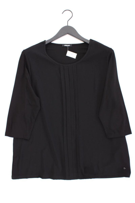 olsen Oversize-Bluse Gr. 46 neuwertig 3/4 Ärmel schwarz aus Polyester
