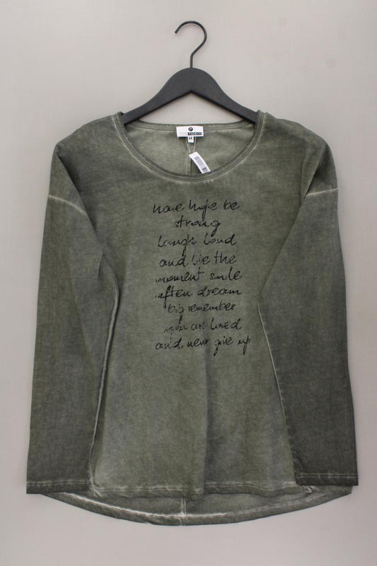 Pure Fashion Langarmshirt Gr. 44 neuwertig olivgrün aus Baumwolle