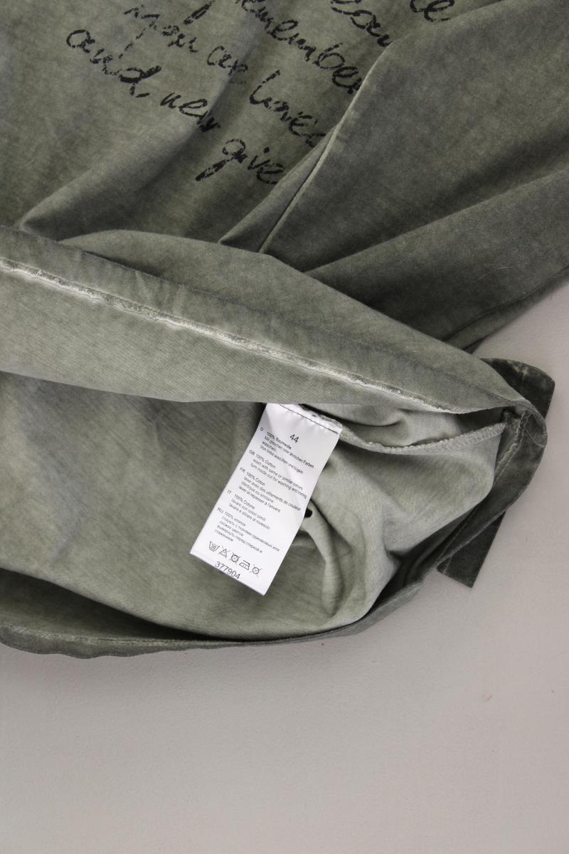 Pure Fashion Langarmshirt Gr. 44 neuwertig olivgrün aus Baumwolle
