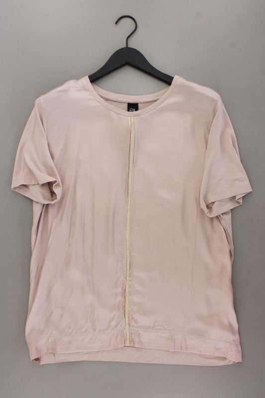 C'est Paris Bluse mit Seide Gr. 48 neuwertig Kurzarm creme aus Viskose
