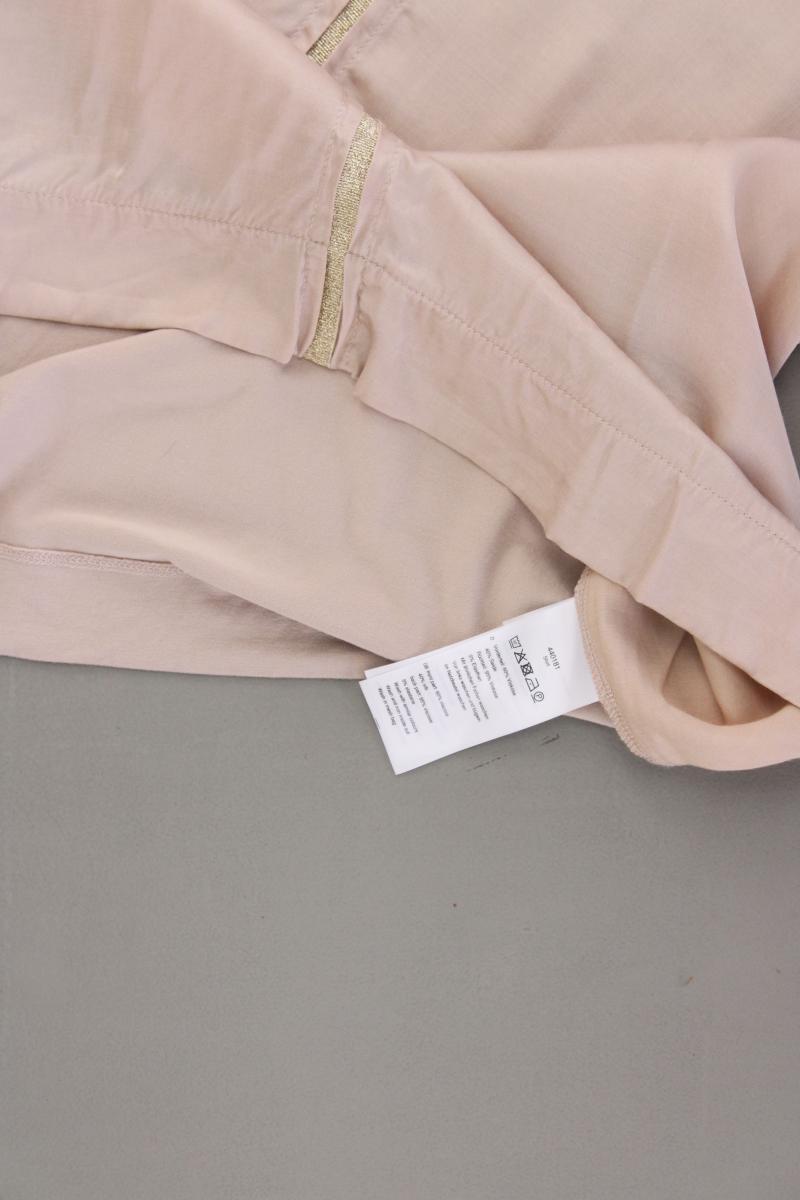 C'est Paris Bluse mit Seide Gr. 48 neuwertig Kurzarm creme aus Viskose