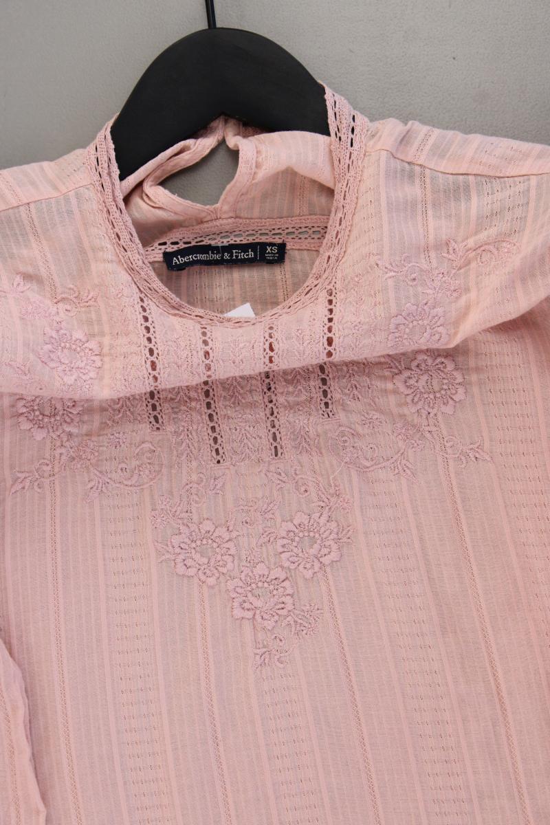 Abercrombie & Fitch Langarmbluse Gr. XS rosa aus Baumwolle