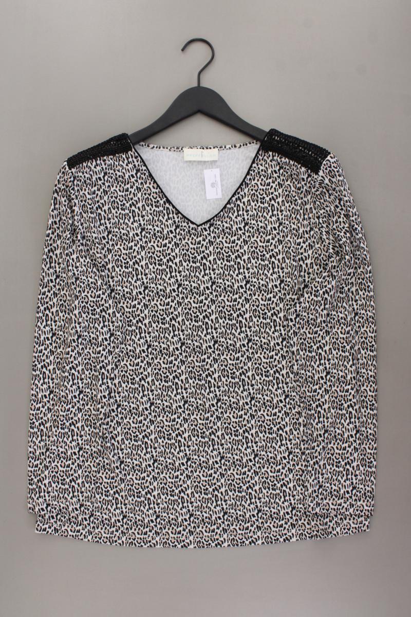 Pfeffinger Printshirt Gr. 46 mit Tierdruck neuwertig Langarm braun aus Polyester