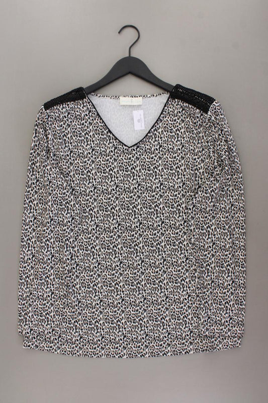 Pfeffinger Printshirt Gr. 46 mit Tierdruck neuwertig Langarm braun aus Polyester
