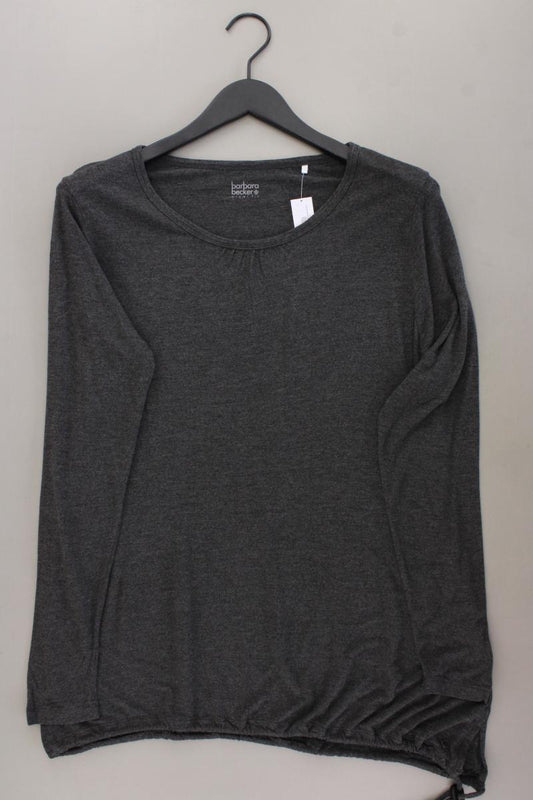 Barbara Becker Longsleeve-Shirt Gr. 44 neuwertig Langarm grau aus Viskose