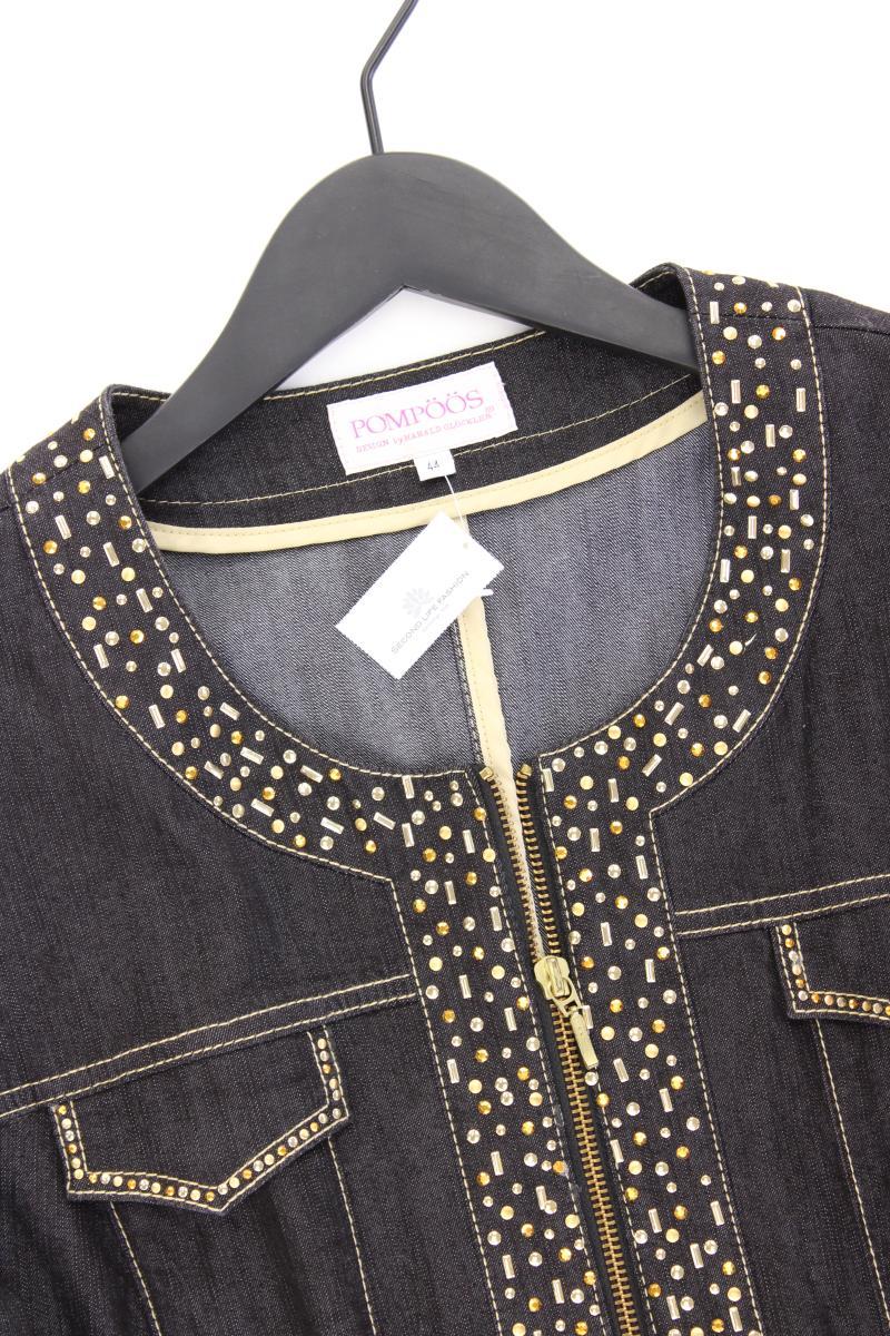 POMPÖÖS by Harald Glööckler Übergangsjacke Gr. 44 neuwertig grau aus Baumwolle
