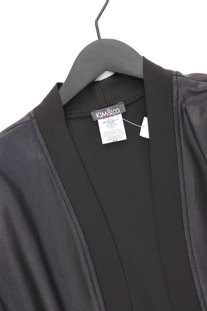 Kim & Co. Classic Cardigan Gr. L neuwertig Langarm schwarz aus Polyester