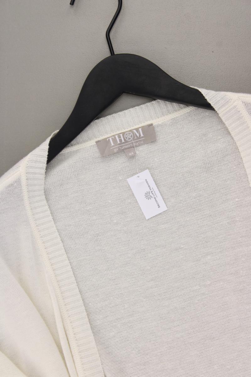 Thom by Thomas Rath Cardigan mit Kaschmir Gr. 44 Langarm creme aus Viskose