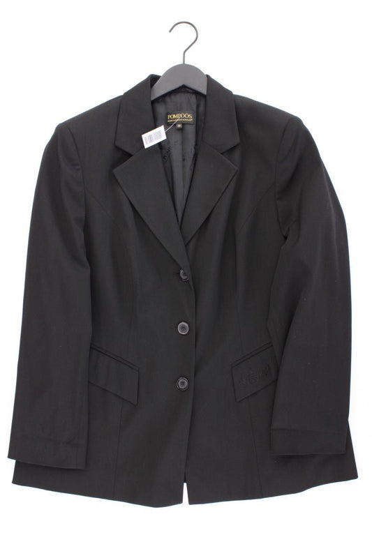 POMPÖÖS by Harald Glööckler Longblazer Gr. 46 neuwertig schwarz aus Polyester