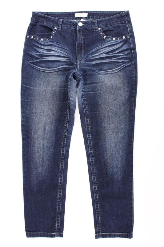 Ricarda M. Straight Jeans Gr. 44 mit Nieten blau aus Baumwolle