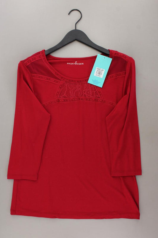 Pfeffinger Classic Shirt Gr. 44 neu mit Etikett 3/4 Ärmel rot aus Viskose