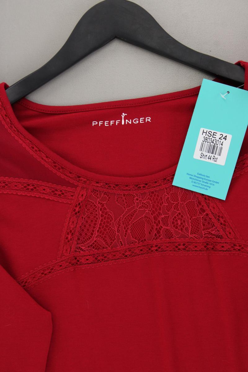 Pfeffinger Classic Shirt Gr. 44 neu mit Etikett 3/4 Ärmel rot aus Viskose