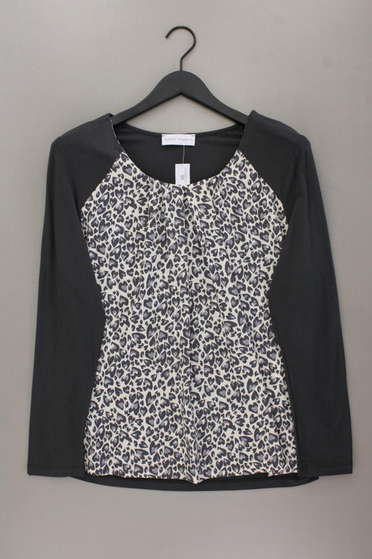 Judith Williams Bluse mit Herzmuster Gr. 44 neuwertig Langarm grau aus Viskose