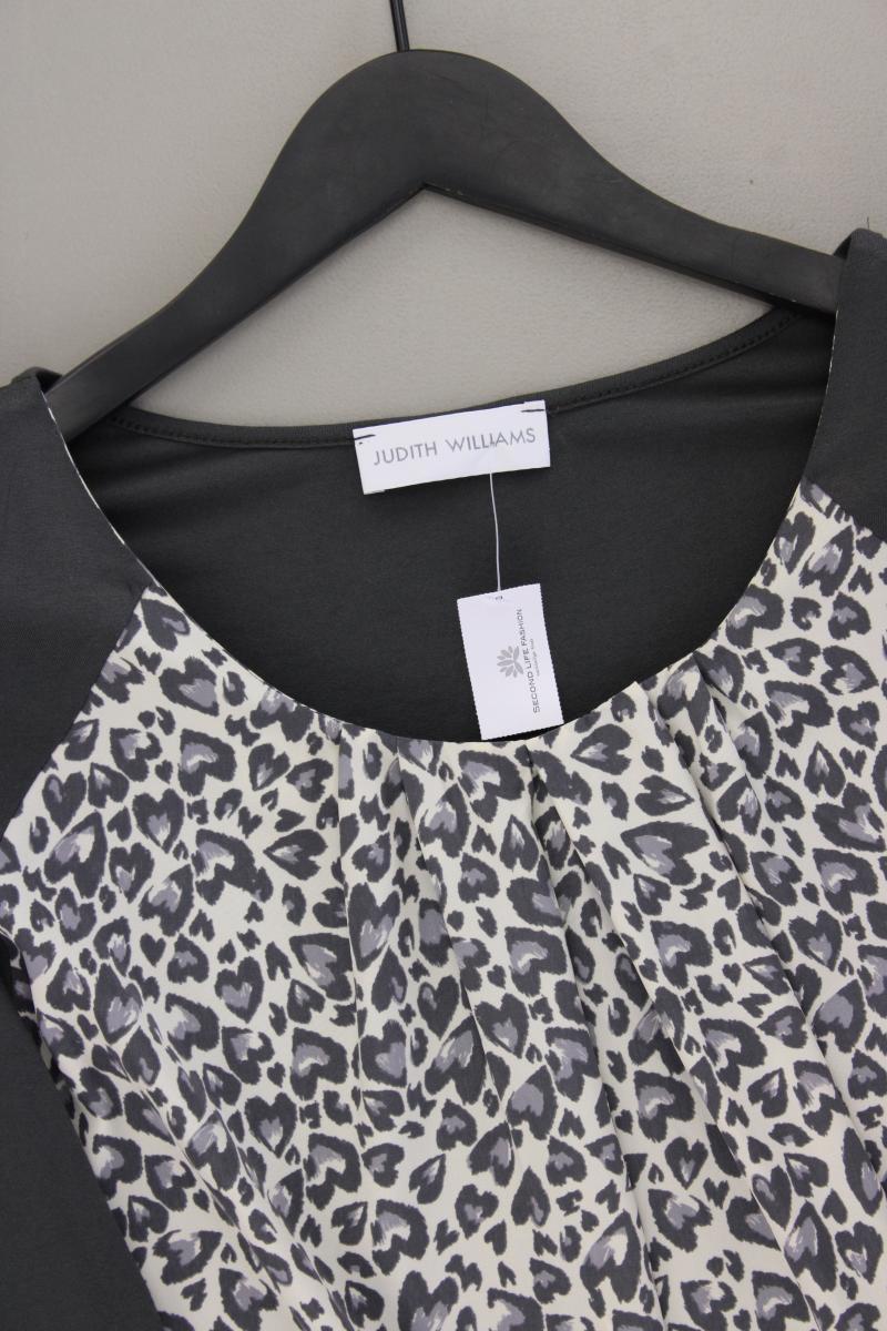 Judith Williams Bluse mit Herzmuster Gr. 44 neuwertig Langarm grau aus Viskose