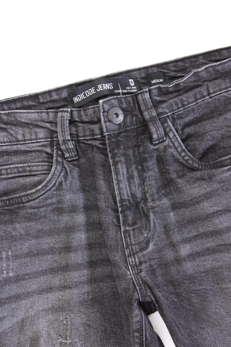 Indicode Jeansshorts für Herren Gr. M grau aus Baumwolle