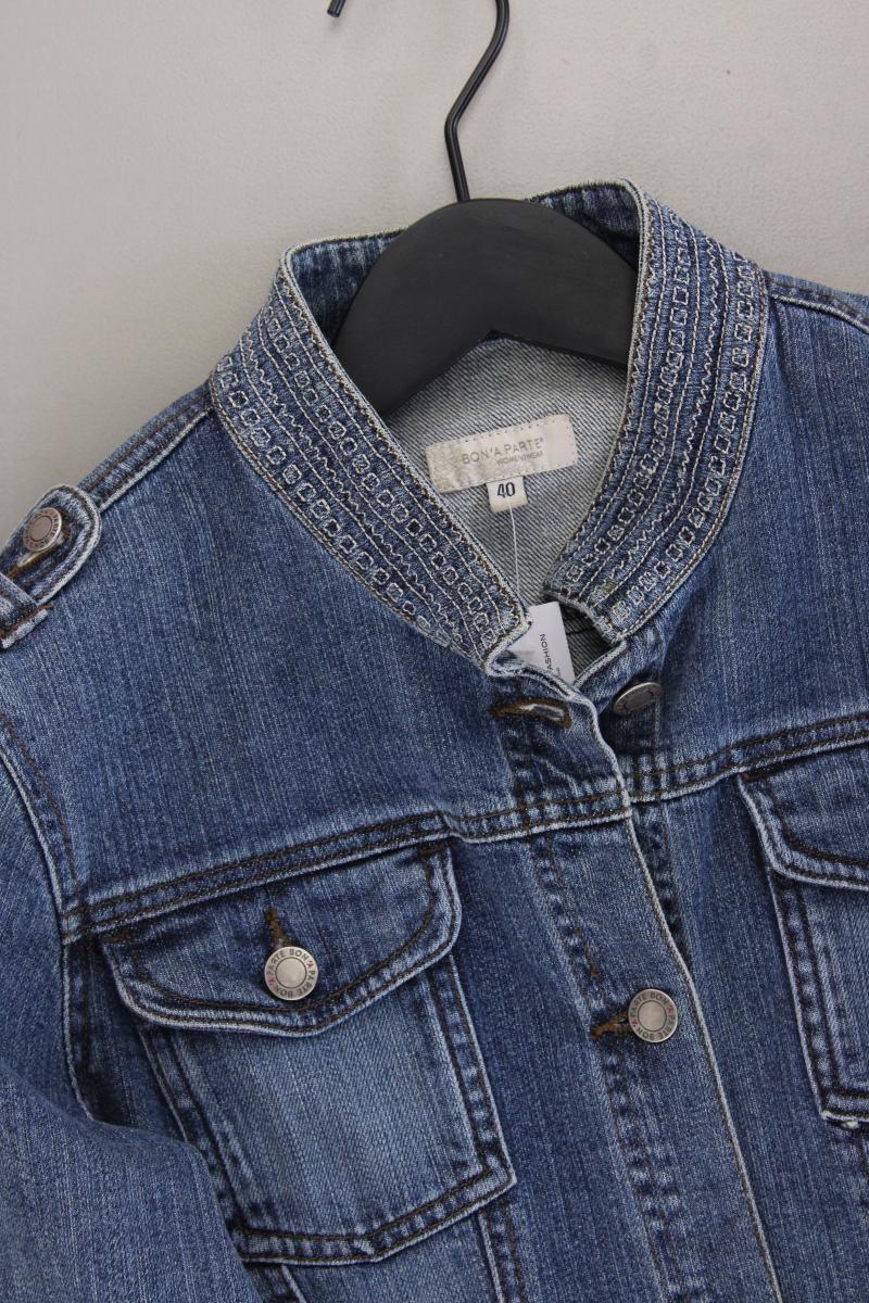 Bon'a Parte Jeansjacke Gr. 40 blau aus Baumwolle