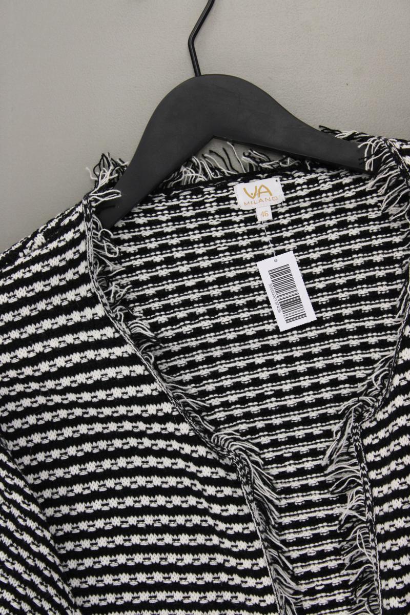 VA Milano Strickjacke Gr. 46 Langarm grau aus Baumwolle