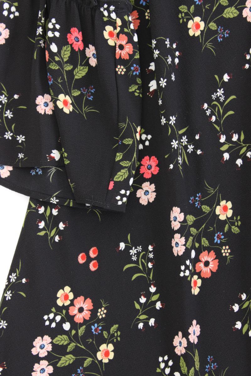 Punt Roma Midikleid Gr. 48 mit Blumenmuster neuwertig 3/4 Ärmel schwarz