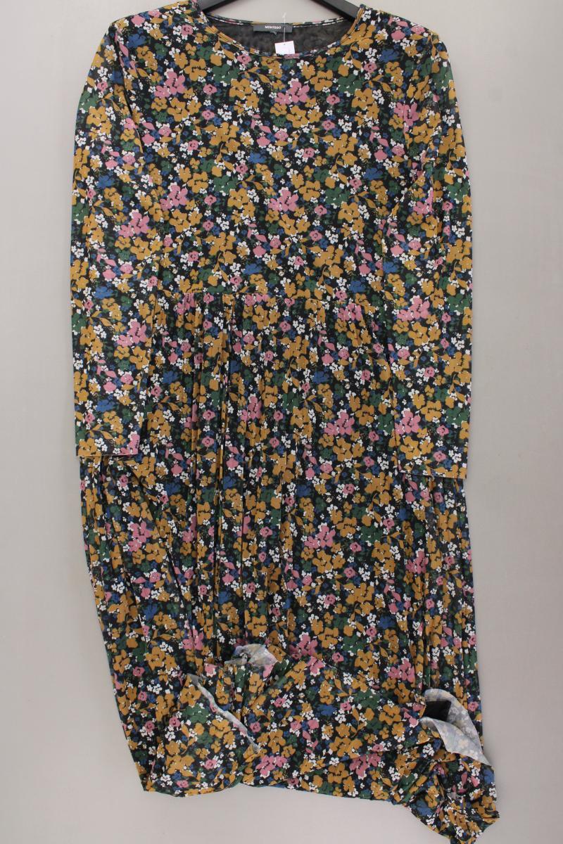 Montego Chiffonkleid Gr. 46 mit Blumenmuster Langarm mehrfarbig