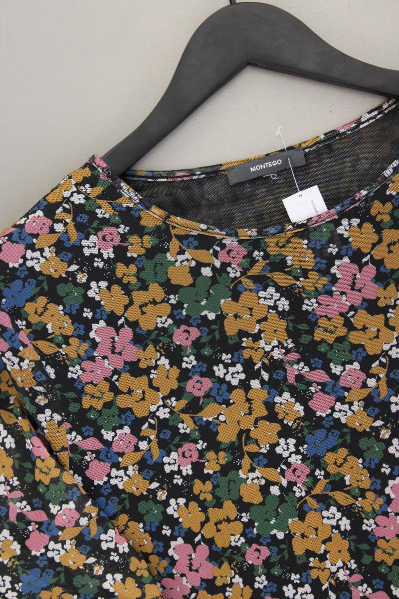 Montego Chiffonkleid Gr. 46 mit Blumenmuster Langarm mehrfarbig