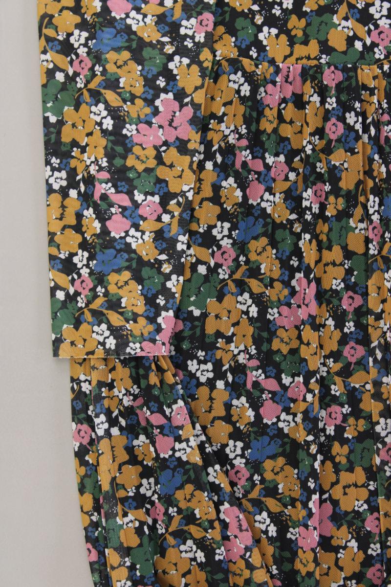 Montego Chiffonkleid Gr. 46 mit Blumenmuster Langarm mehrfarbig